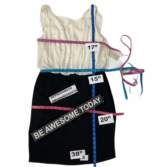 Evan Picone Womens Dress Blazer Combo Size 12 Rhinestone Chiffon Black Lot of 2 - Picture 4 of 12